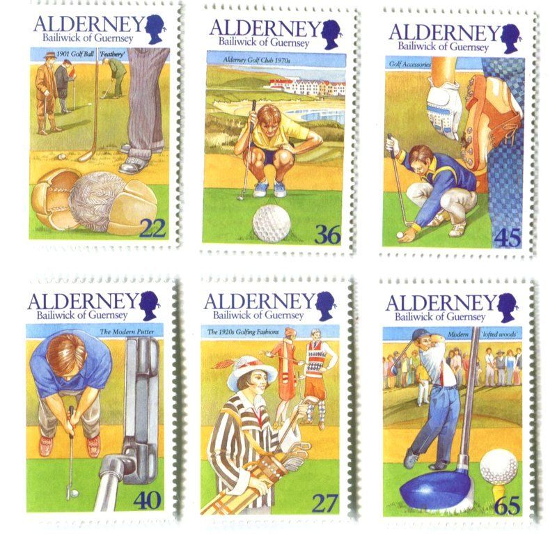 Tutti i francobolli: Briefmarken "Golf". Alderney. – Nuovo e nell'imballaggio originale da Basel venduto da Butsch5