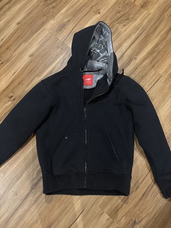 Wärmende schwarze Zipper Jacke mit Kapuze Grösse M Top!