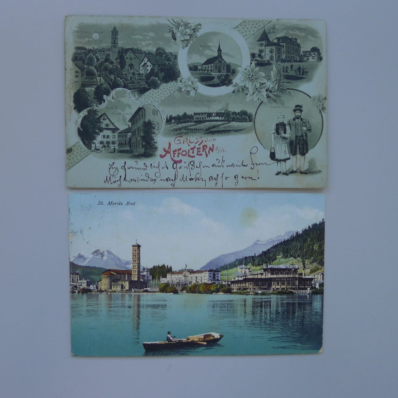 Cartoline postali: Sammlung ANSICHTSKARTEN etwas LITHO, total 53 Stück. – Usato da Sursee venduto da Luzernerraute 1