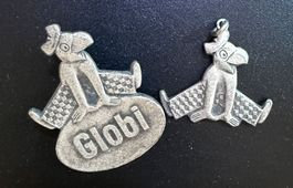 Globi: Anhänger und Brosche