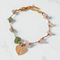 Hübsches Armband mit Herzanhänger, goldfarben, neu!