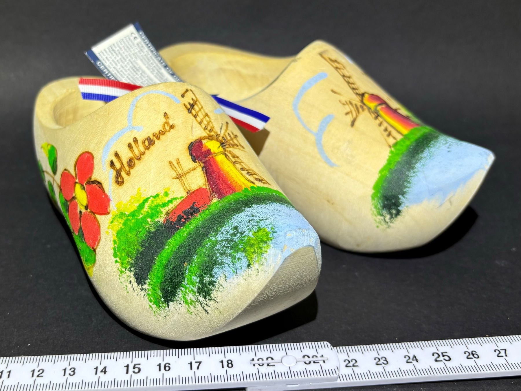 Scarpe per ragazzi: Originale Holländische Holzschuhe mit Bemalung – Nuovo (secondo la descrizione) da Pfäffikon ZH venduto da Emporos_42 1