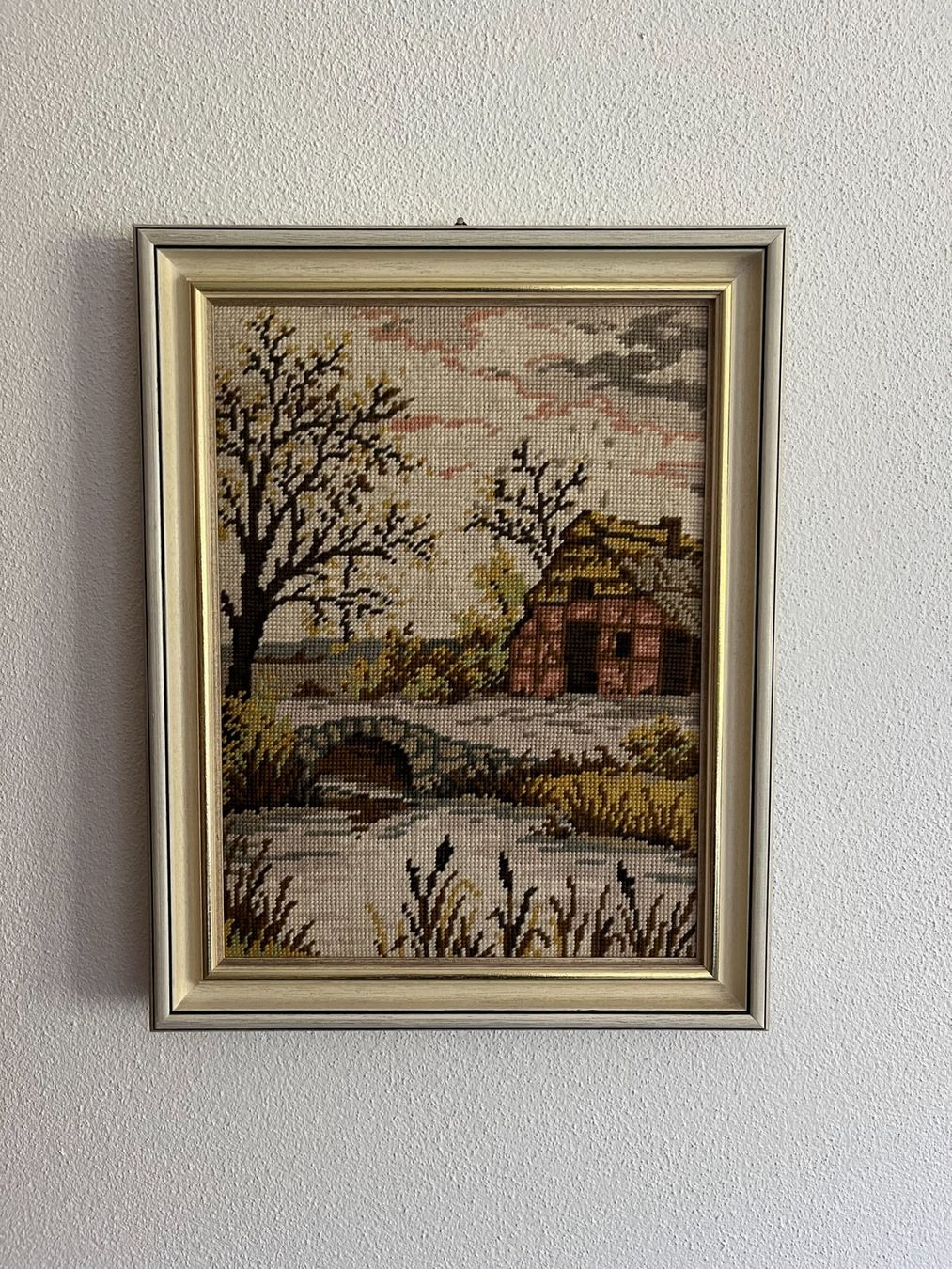 Foto & Immagini: Gobelin Bild Landschaft gerahmt – Usato da Montlingen venduto da Giardini13 1