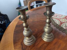 Vintage Messing Kerzenständer für 2 Kerzen