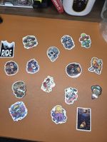 Aufkleber Set, Totenkopf, Panda, Halloween, Skateboard!