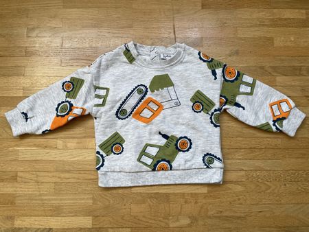 🚜 FAGOTTINO Sweatshirt, 9-12 Months, Tractors Pattern 🚜
