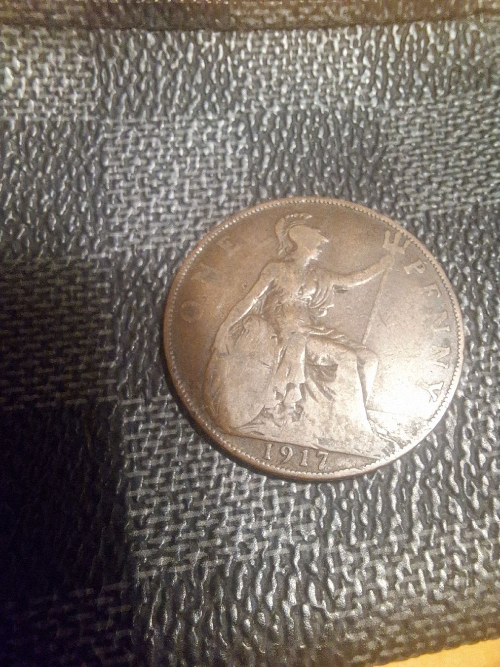 pièce britannique d #39 une valeur d #39 un penny datant de 1917 (D #39 occasion) à
