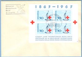 1963 S'Block  Rotes Kreuz  Schweizer Mustermesse Basel