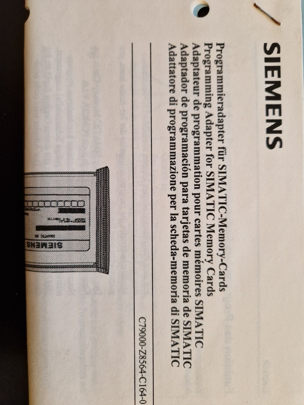 Siemens Elektronikbauteile: Siemens SIMATIC S5 6ES5985-2MC11 Programmier-Adapter – Gebraucht aus Bassersdorf von Baerwid 1