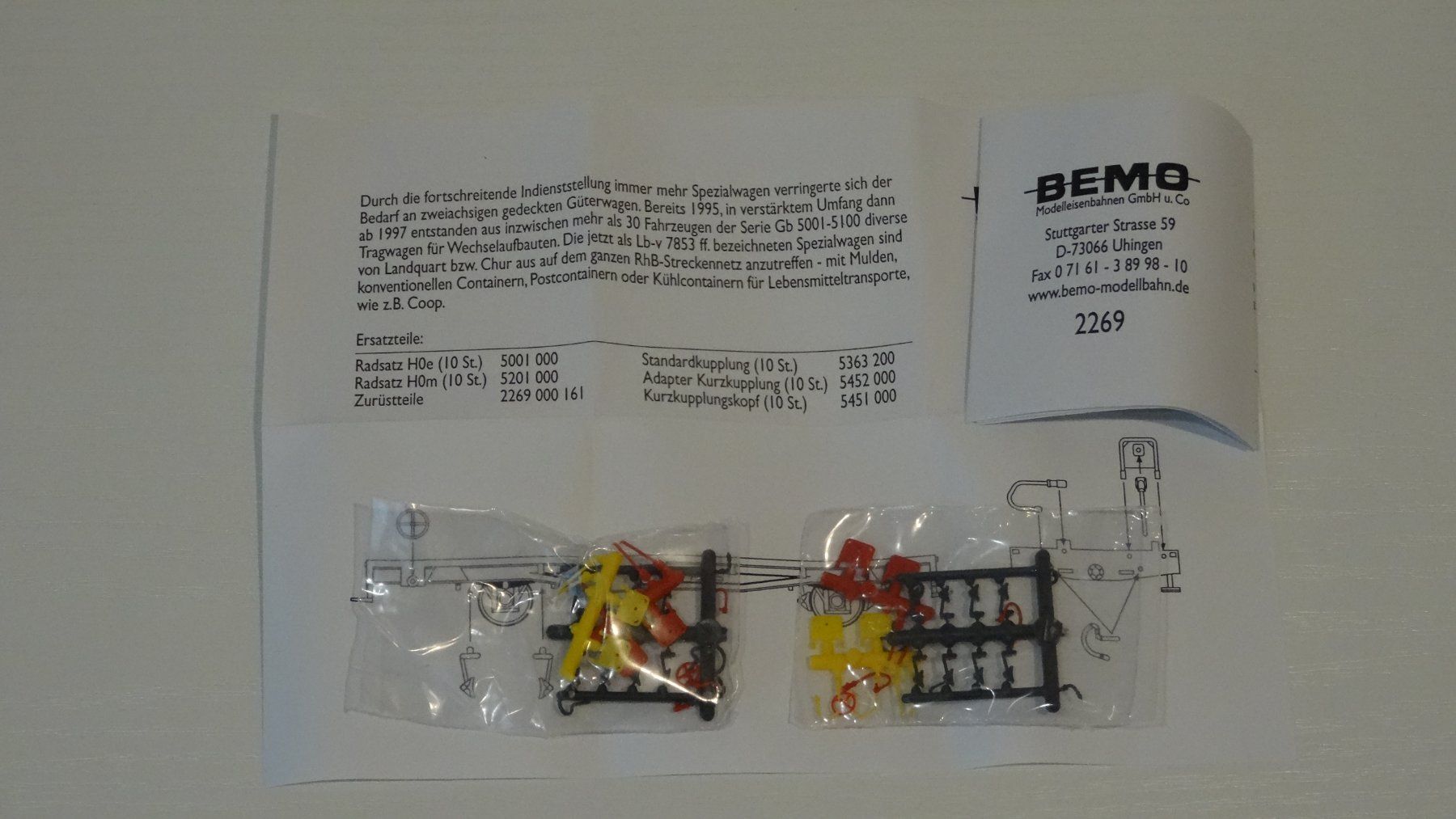 Bemo Modellini di ferrovie: Bemo 2269101, 2269102, RhB, Postcontainer Wagen, Lb-v, NEU – Nuovo e nell'imballaggio originale da Kloten venduto da Nicola2 6