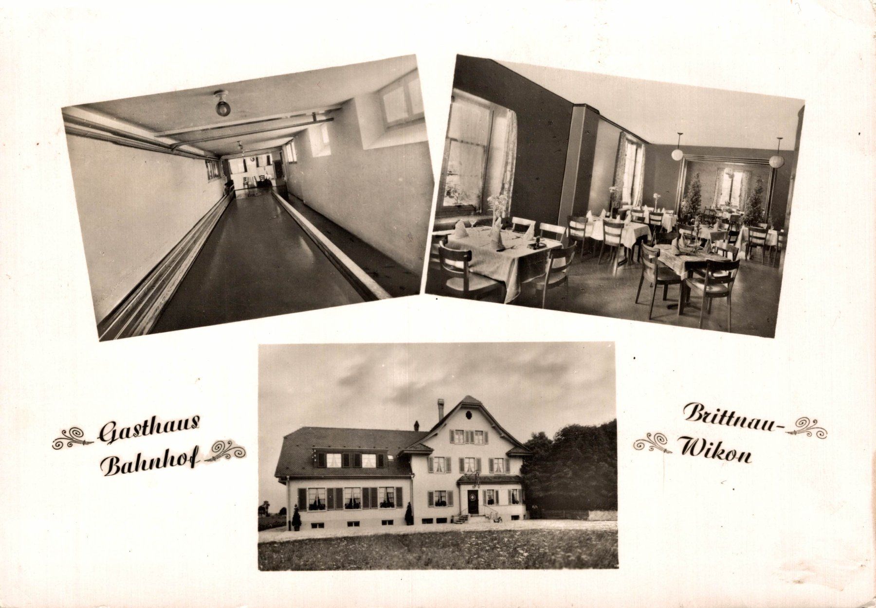 Ansichtskarten: Gasthaus Bahnhof. Brittnau-Wikon – Gebraucht aus Bronschhofen von Astore