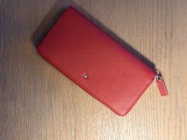Montblanc Leder Brieftasche 12cc mit Reissverschluss