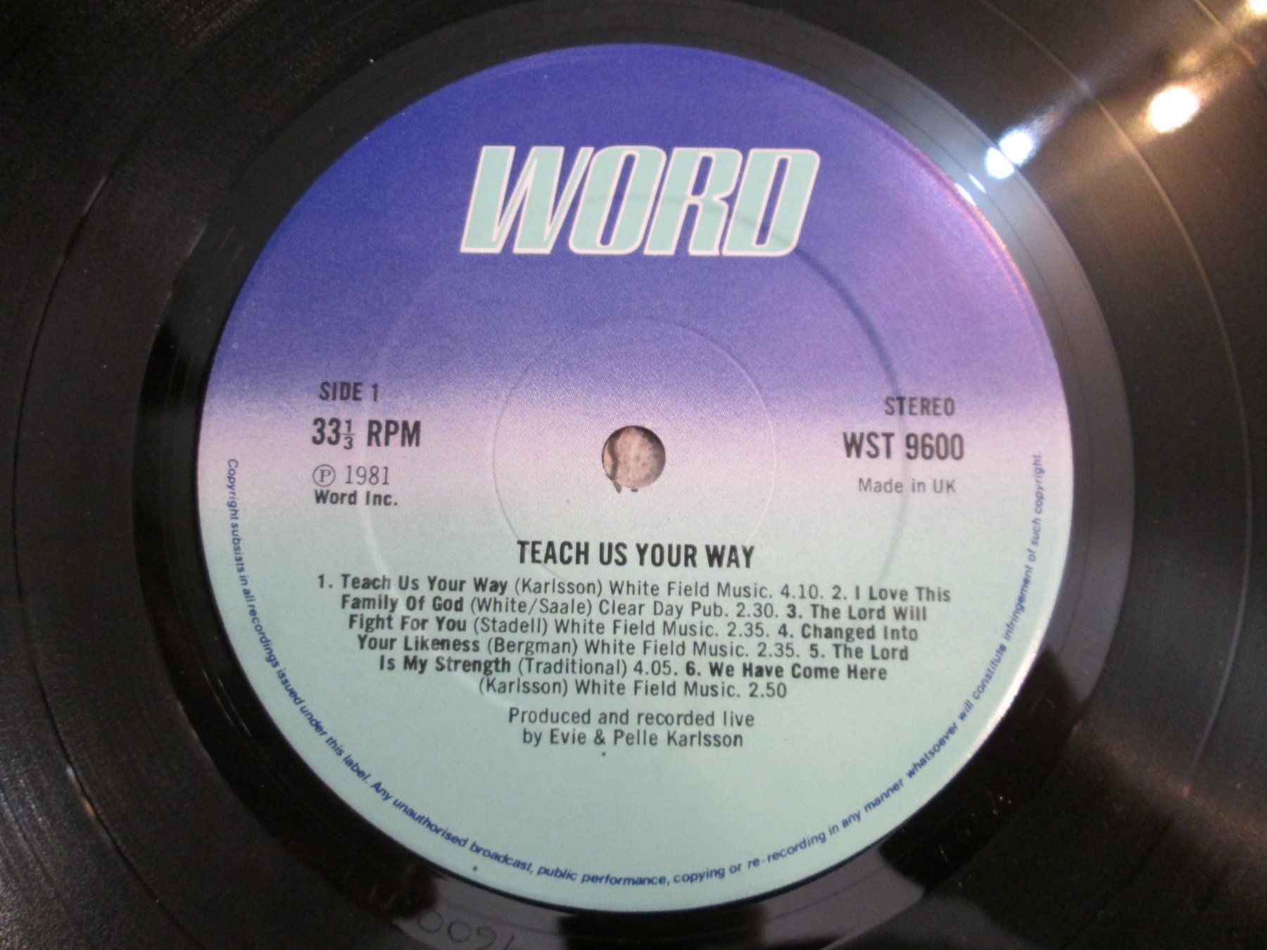 Vinyles: Vinyle "Teach Us Your Way" - WORD - 1981 – D'occasion à la Chaux-de-Fonds par Lampe 1