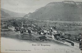 Alte AK Stans mit Bürenberg NW 1904