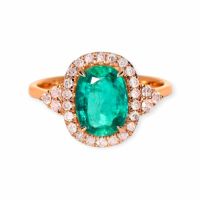 Smaragd-Ring 14k Roségold 1,74ct