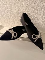Schwarze Steve Madden Ballerinas mit Strass-Schleife Gr. 39