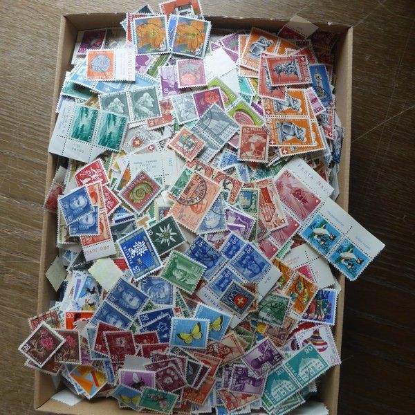 Alle Briefmarken: ca. 2,1 Kg CH - Doubletten ab URALT  kl. Einblick s. Bilder – Gebraucht aus Egliswil von Trens01 1