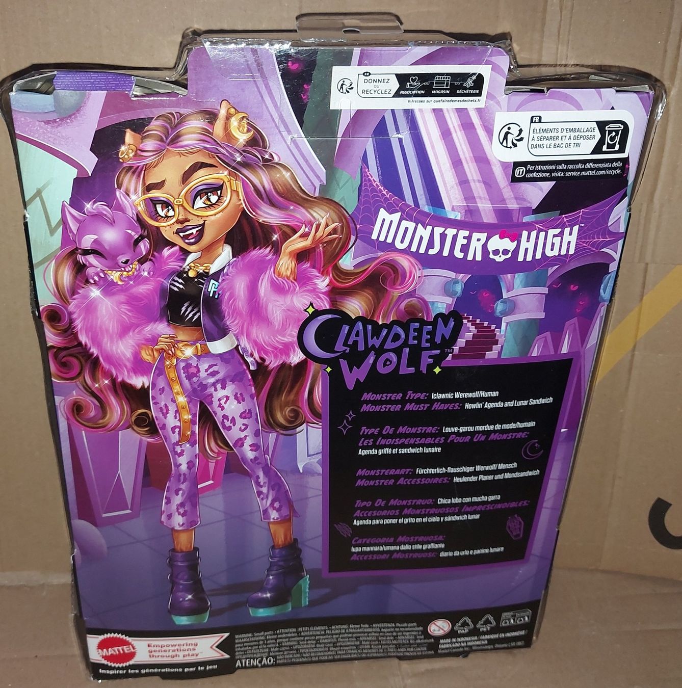 Bambole: Poupée Monster High CLAWDEEN WOLF,2025,Neuve – Nuovo e nell'imballaggio originale da Ecublens VD venduto da Magic_Island 6