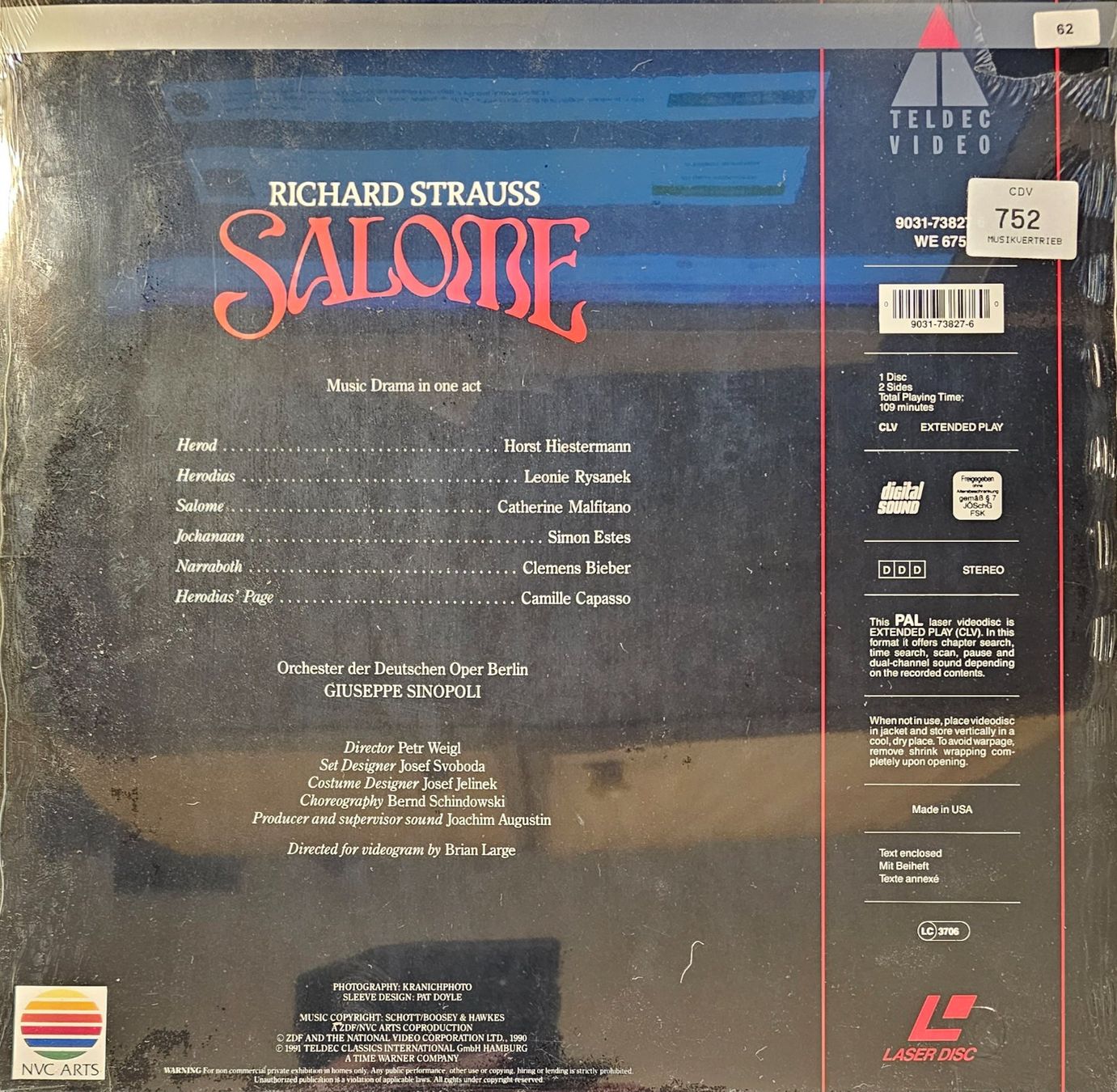 Alle DVDs: Laser Disc - Strauss - Salome – Neu und originalverpackt aus Wahlen b. Laufen von Cg10 1