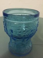 Ancien petit verre bleu de la Cristallerie de Portieux