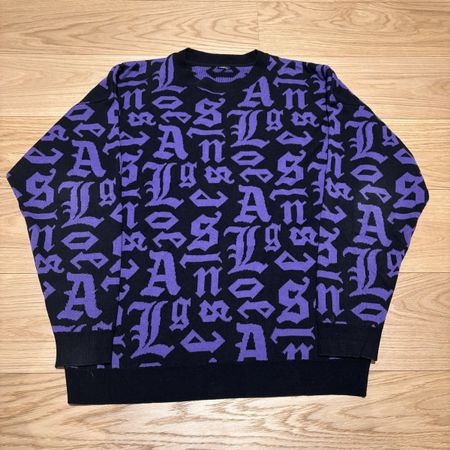 Violett/ Black Knit