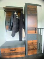 Garderobe „Indy“  Holzoptik & Anthrazit – 3-teilig