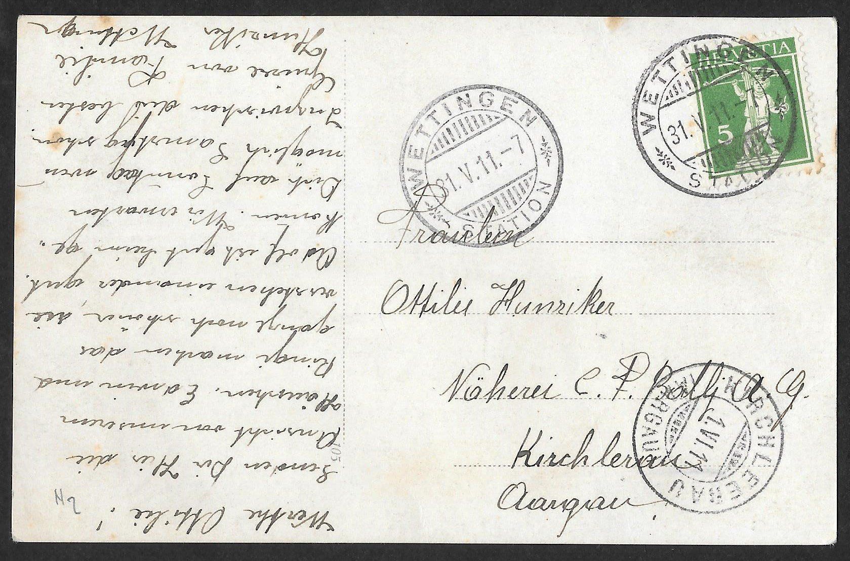Cartoline postali: Wettingen Einzelhaus Privataufnahme – Usato da Olten venduto da clotaldi 1