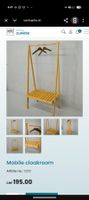 Wooden Clothes Rack with Shoe Bench Storage Organizer