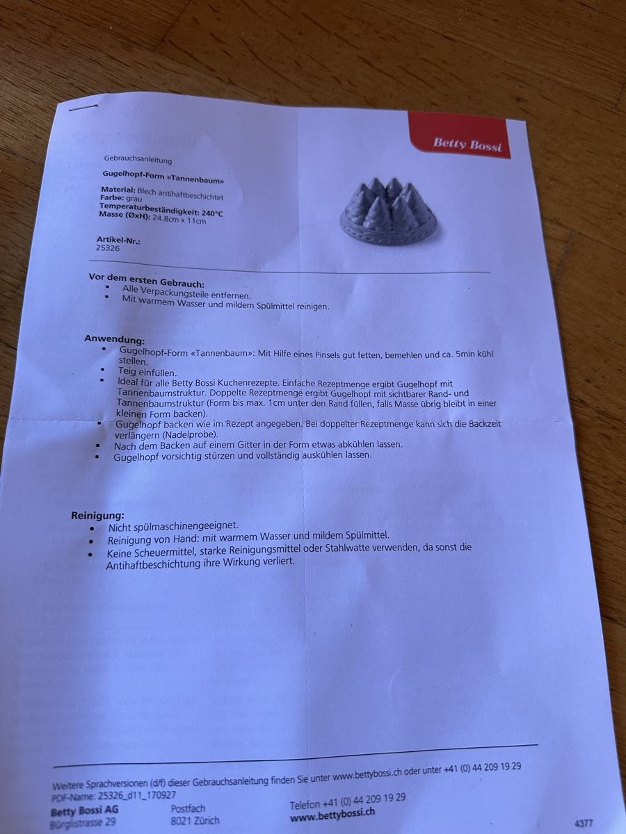 Betty Bossi Teglie da forno: BettyBossi Backform Set neu – Nuovo (secondo la descrizione) da Bern venduto da Ruhrallee 5