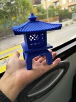 3D Gedruckte Japanische Laterne Blau Deko Lampe Teelicht