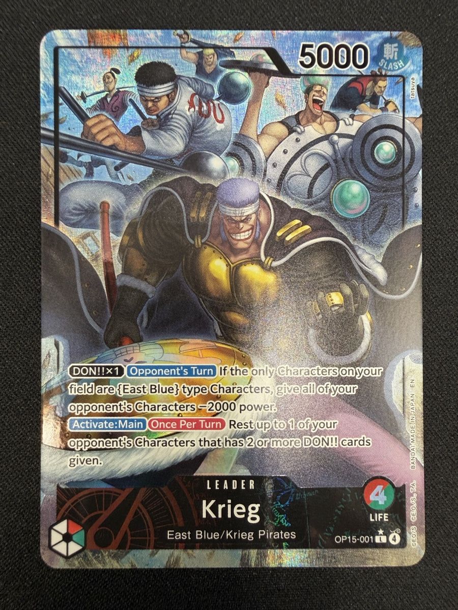 Bandai Carte collezionabili: One Piece Krieg OP15-001 Leader Parallel NM – Nuovo (secondo la descrizione) da Rolle venduto da KPTreasures