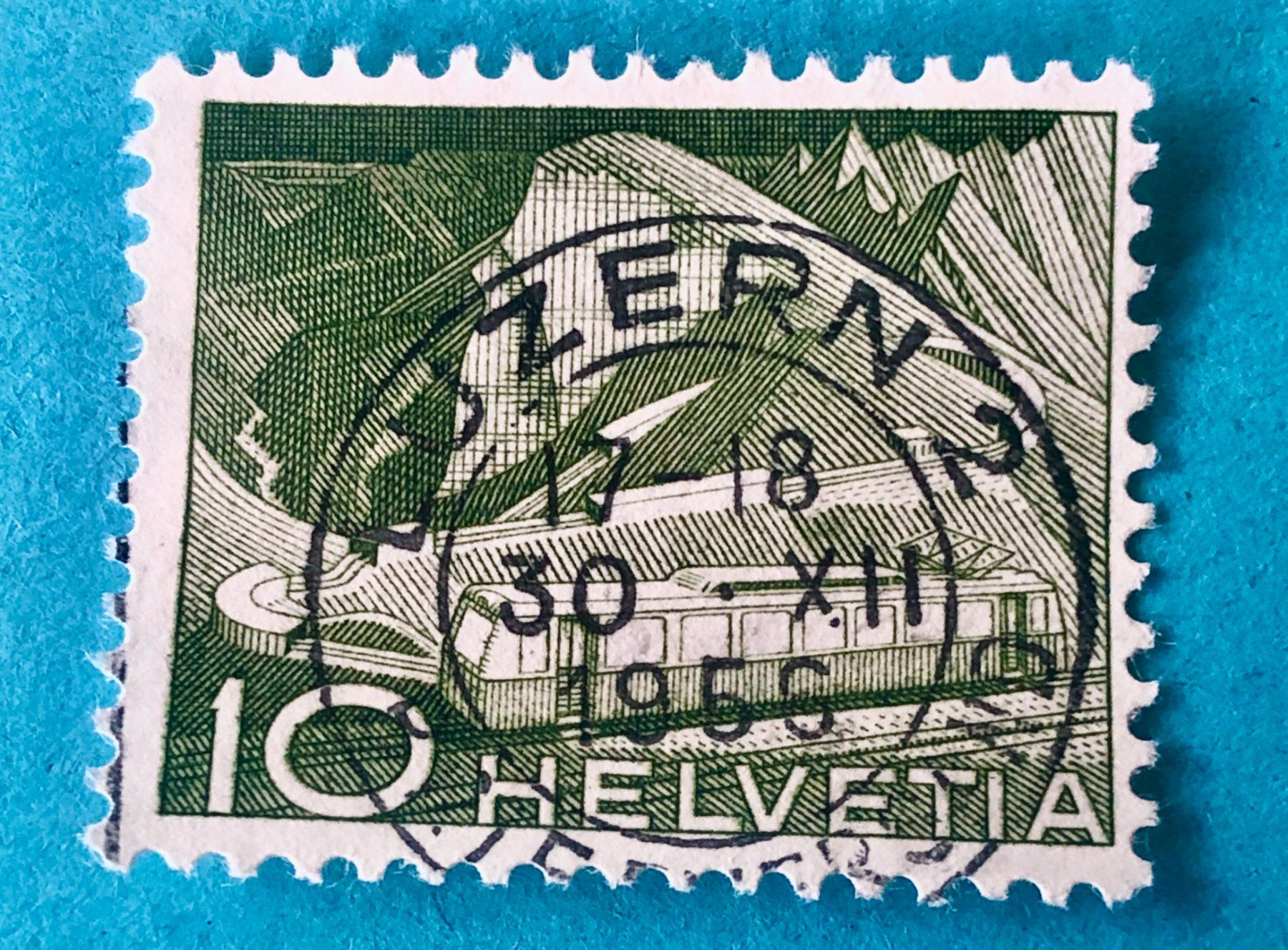 Tutti i francobolli: Nr.299 Technik und Landschaft GESTEMPELT Luzern   – Usato da Aarau venduto da Billa007