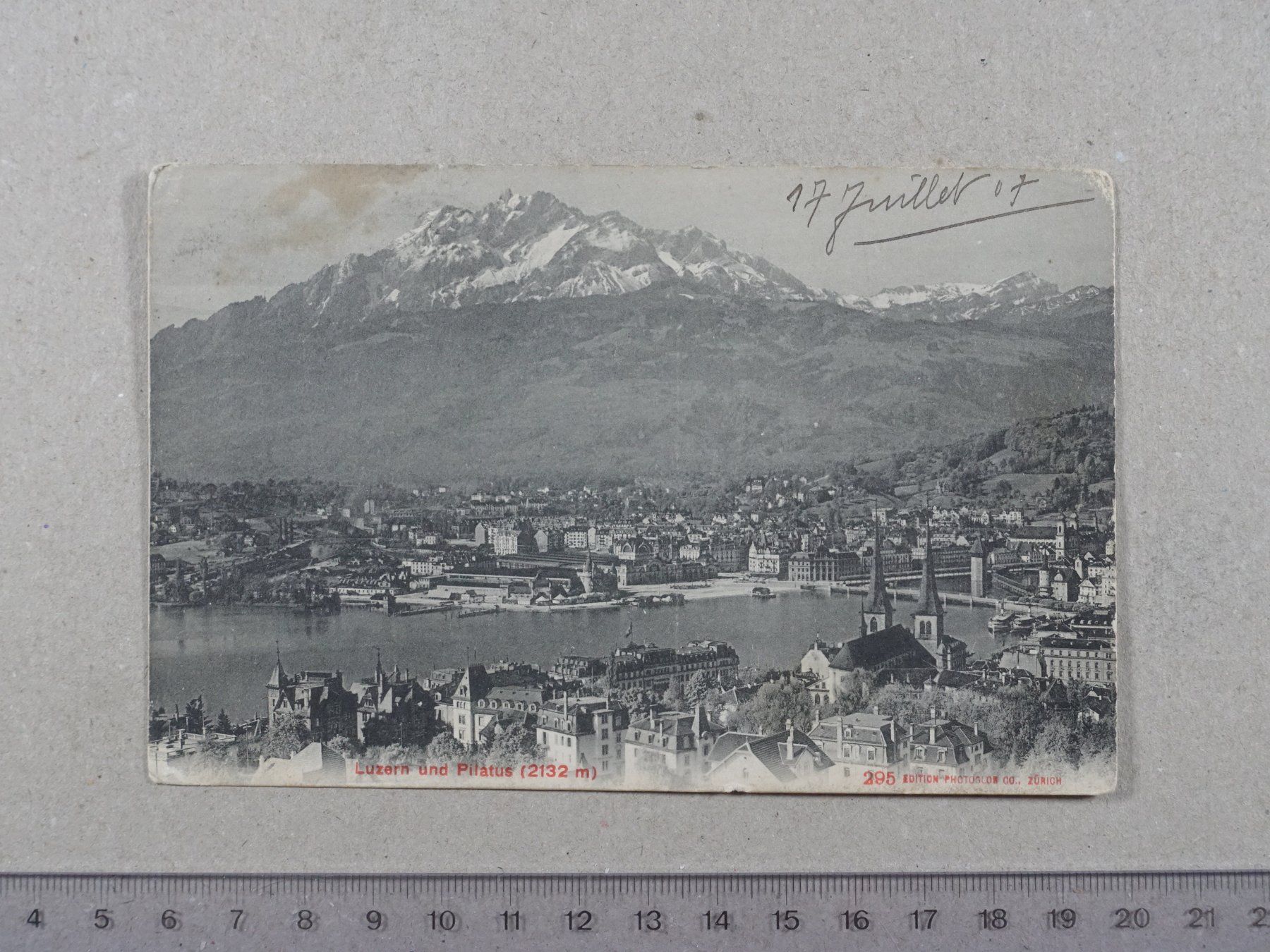 Ansichtskarten: Luzern, Pilatus, 1907 – Gebraucht aus Lenzburg von fh1