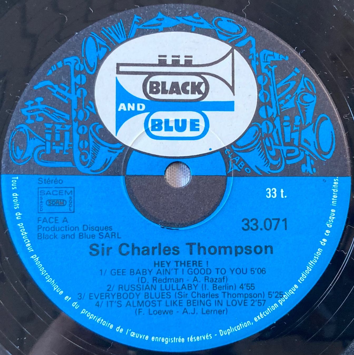 Schallplatten: SIR CHARLES THOMPSON - HEY THERE ! – Gebraucht aus Poliez-Pittet von Newtown-Records 2
