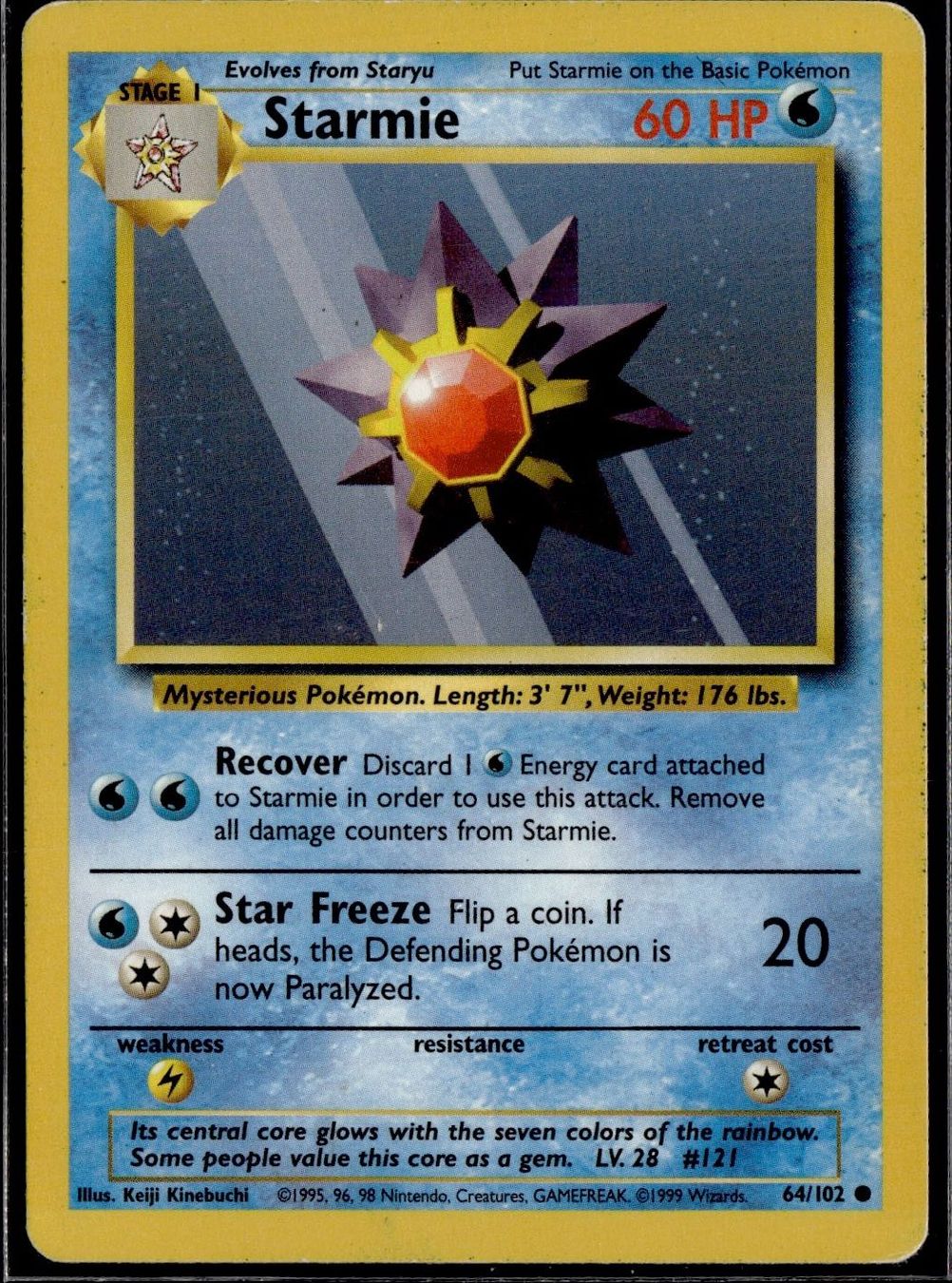 Pokémon Carte collezionabili: Starmie Base Set 64/102 Pokémon 1999 – Usato da Zürich venduto da pokemon_cards