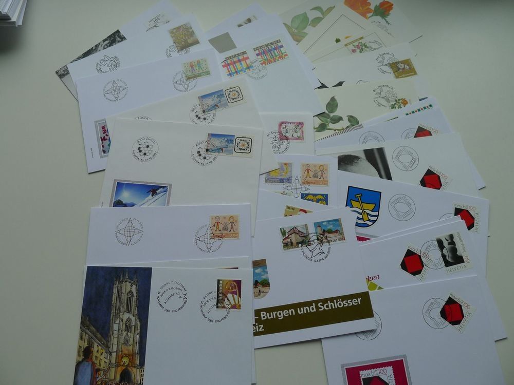 Alle Briefmarken: kleiner Posten mit selbst erstellten Karten + Briefe + FDC – Gebraucht aus Dagmersellen von q1w2e3r4 3