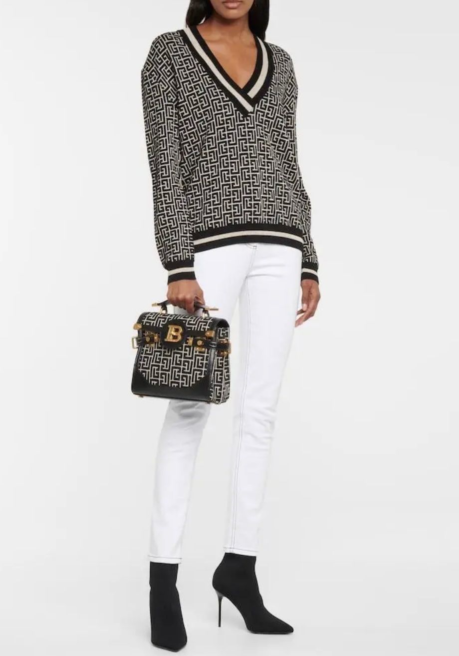 Balmain Pullover & Sweatshirts: Damen Balmain Pullover mit Monogram Muster – Neu (gemäss Beschreibung) aus Meilen von Emma_321