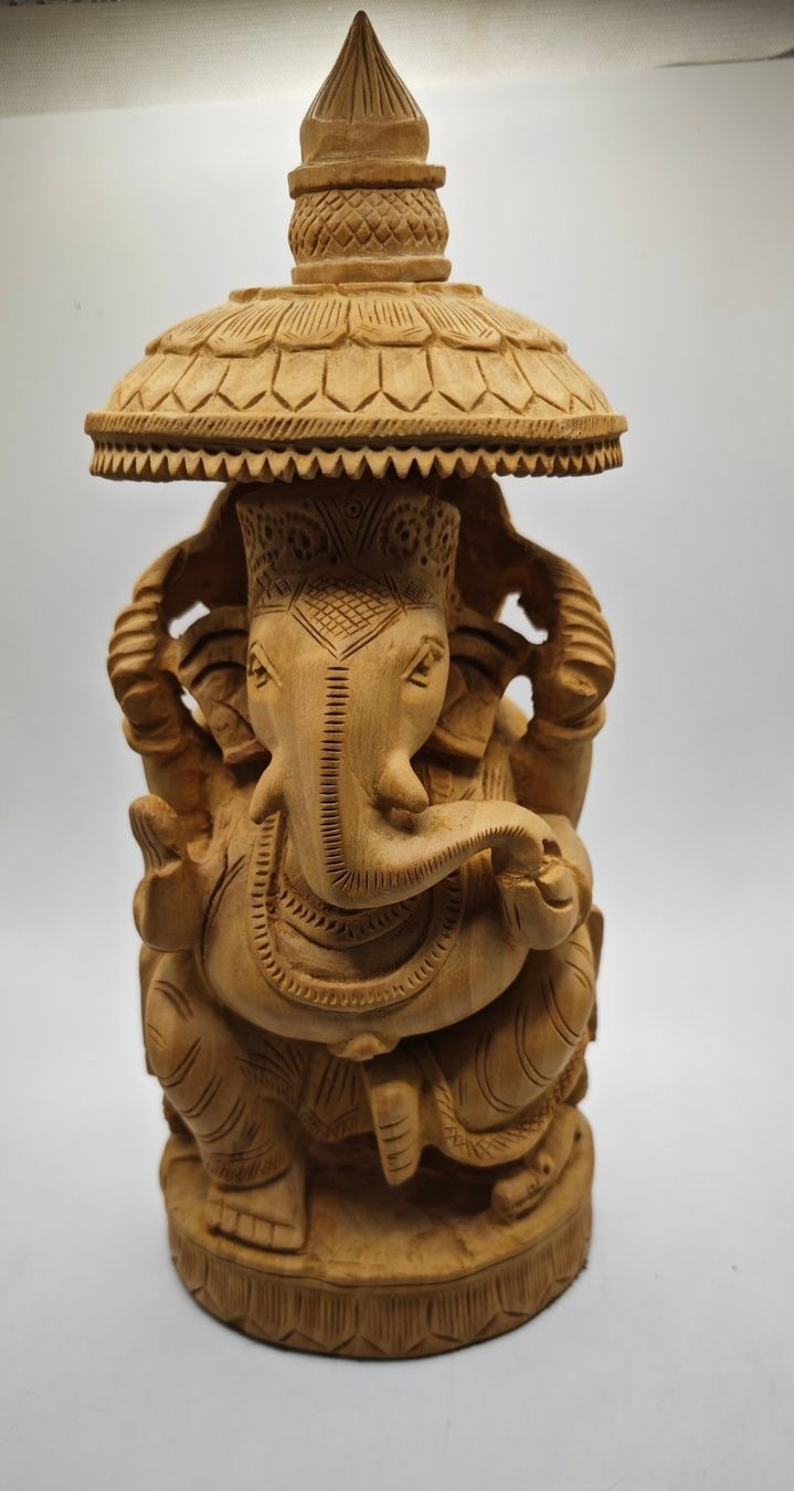Sculture & Statue: Ganesha auf Thron - Buchsbaumholz /05 – Nuovo (secondo la descrizione) da Basel venduto da Shankar 2