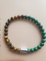 Engelsrufer Armband, 925er Silber, Malachit & Tigerauge