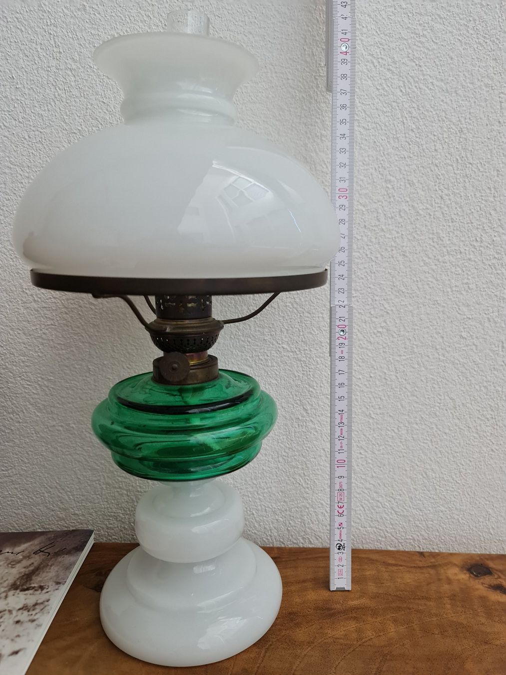 Lampade: Antike Petroleumleuchte, Original, Glas, Opalinglas – Usato da Thun venduto da Lieblingsblume 4