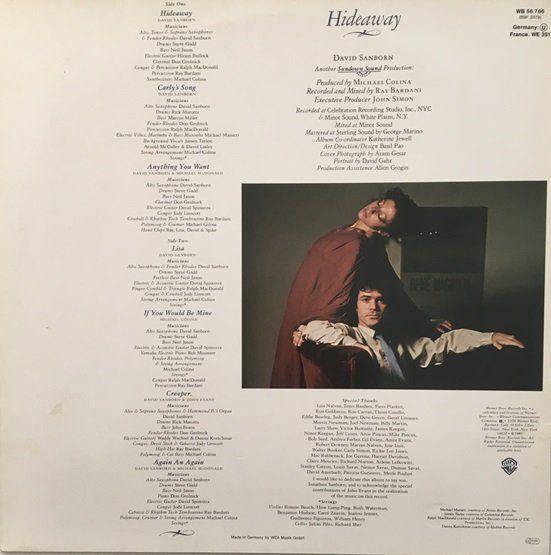 Dischi in vinile: David Sanborn - Sideaway (LP) – Usato da Grüningen venduto da azulvinyl 1