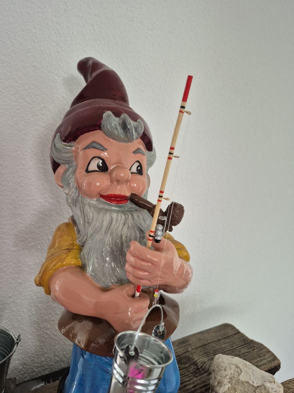 Figurines: Freundlicher Gartenzwerg Angler – D'occasion à Baar par Zwergen-Atelier4 5