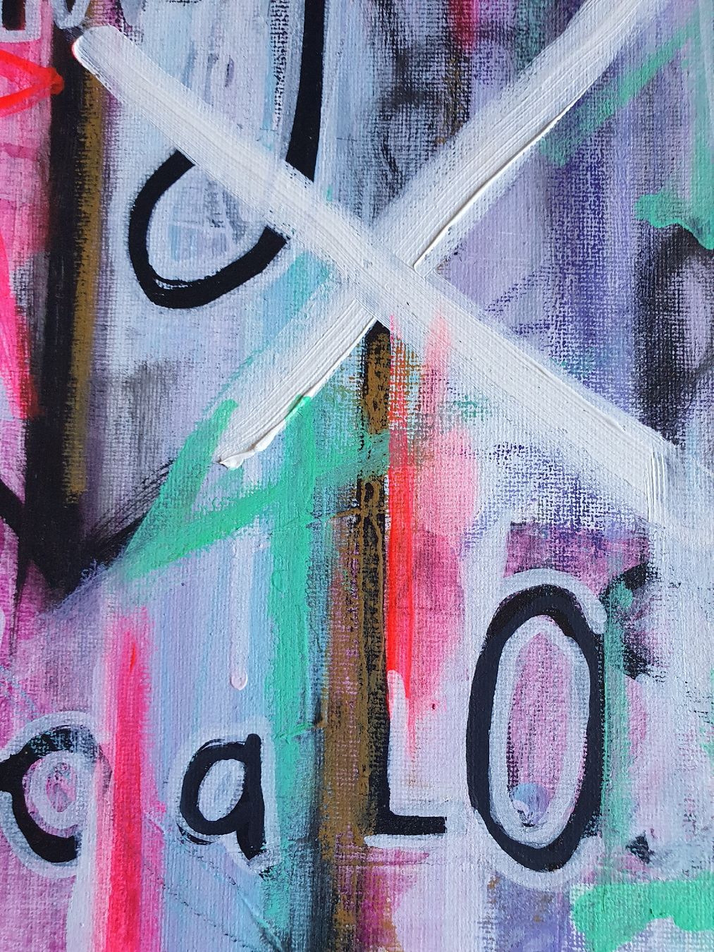 Dipinti: Gemälde Graffiti Stil bunte Leinwand 50x40cm Unikat – Nuovo (secondo la descrizione) da Wimmis venduto da hel_m26m 7