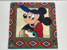 Vintage 80s Kissenbezug Mickey Walt Disney made in france