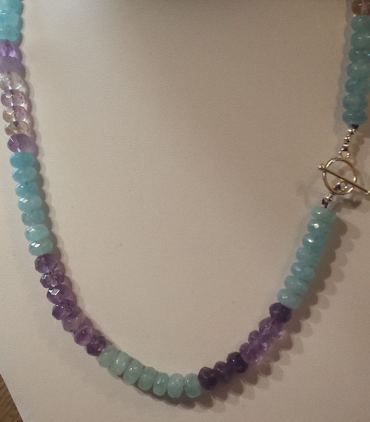 Catenine: NEU: Amethyst Aquamarin Collier Halskette – Nuovo (secondo la descrizione) da Matten b. Interl venduto da EdelsteineInterlaken 5