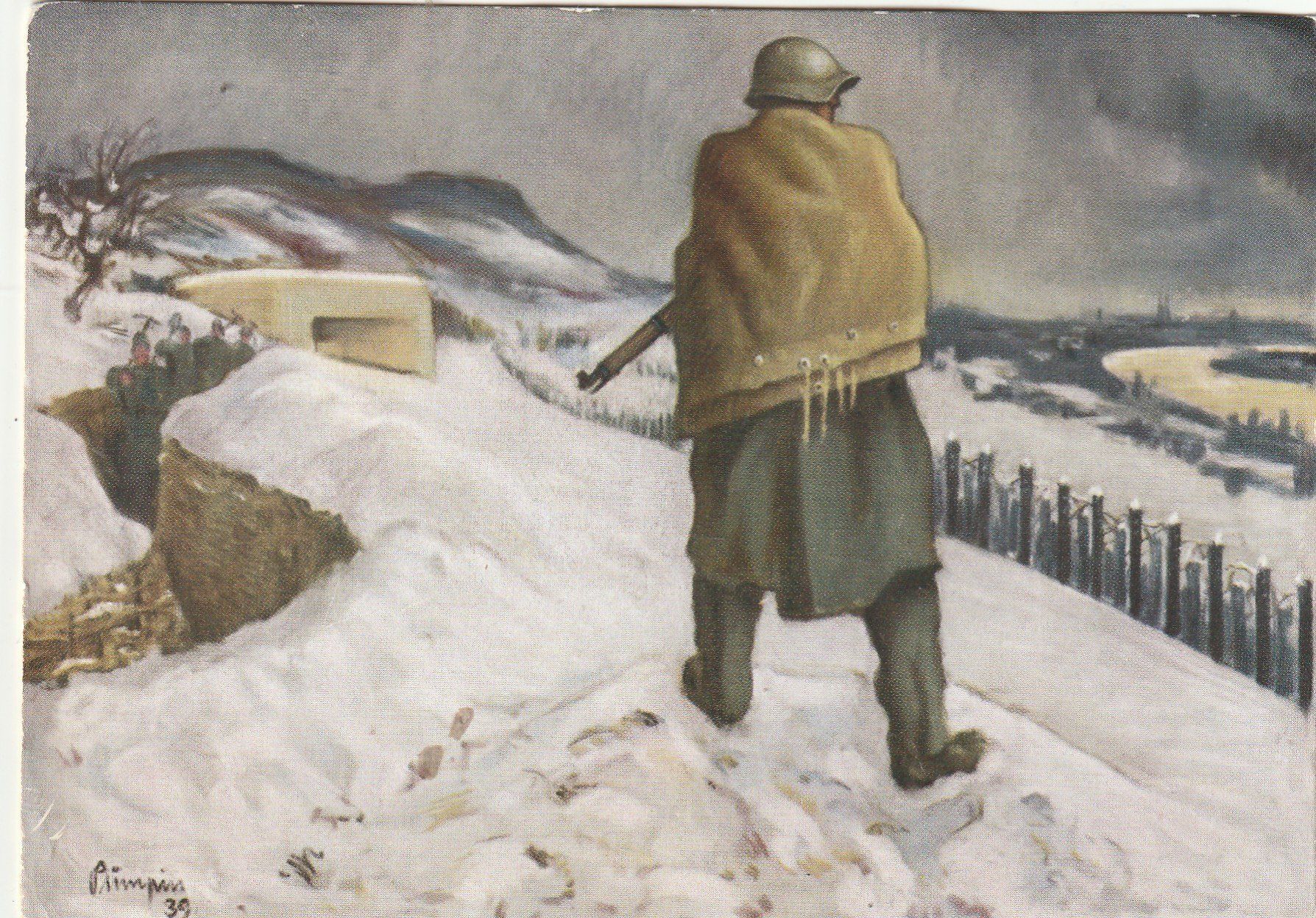 Cartoline postali: Bild: Grenzbesetzung Winter 1939/40, – Usato da Rupperswil venduto da Ema10