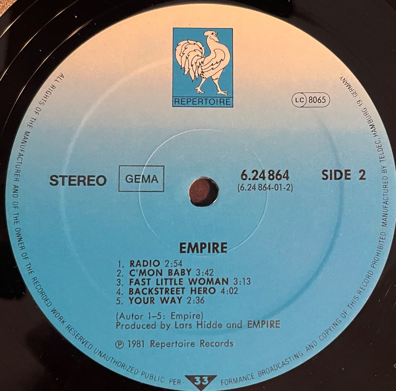 Dischi in vinile: EMPIRE - EMPIRE - 33 Tours – Usato da Bussigny venduto da vinyl-pas-cher 3