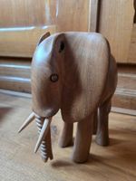 Edler echt Holz Elefant 27 cm Figur Skulptur