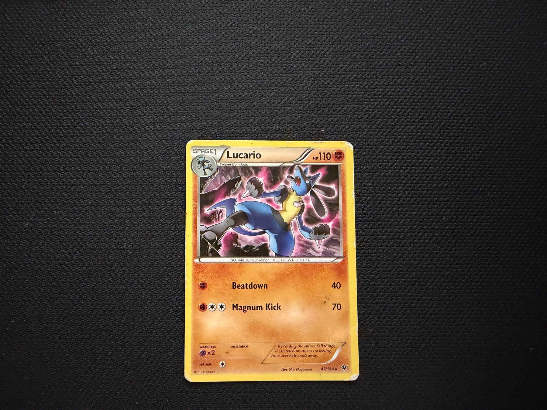 Pokémon Carte collezionabili: Lucario 47/124 – Usato da Zürich venduto da mountainwizard00