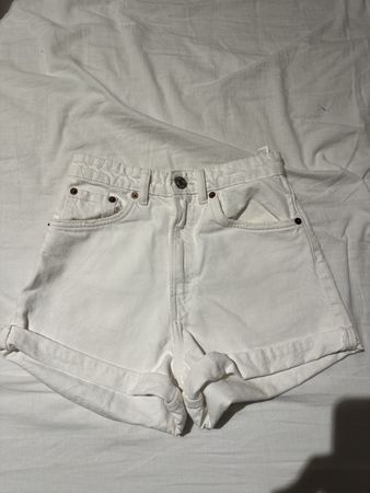 White high waist denim shorts Zara Gr. 34